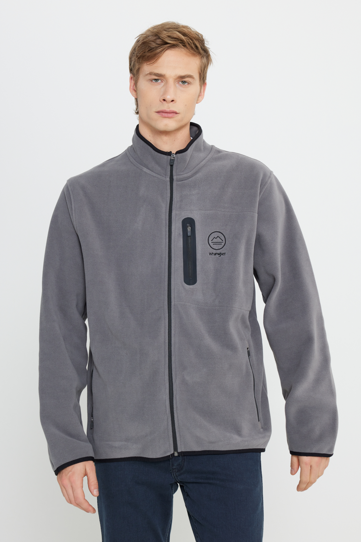 All Terrain Gear Regular Fit Normal Kesim Tam Fermuarlı Gri Polar Wrangler Translation missing: ar.content.product_image_main