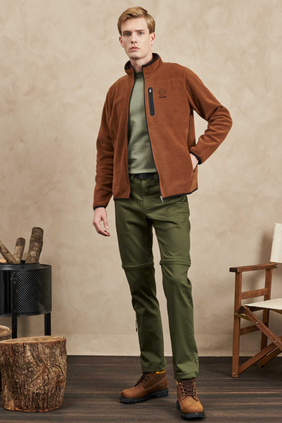 All Terrain Gear Regular Fit Normal Kesim Tam Fermuarlı Kahverengi Polar Wrangler Translation missing: ar.content.product_image_main