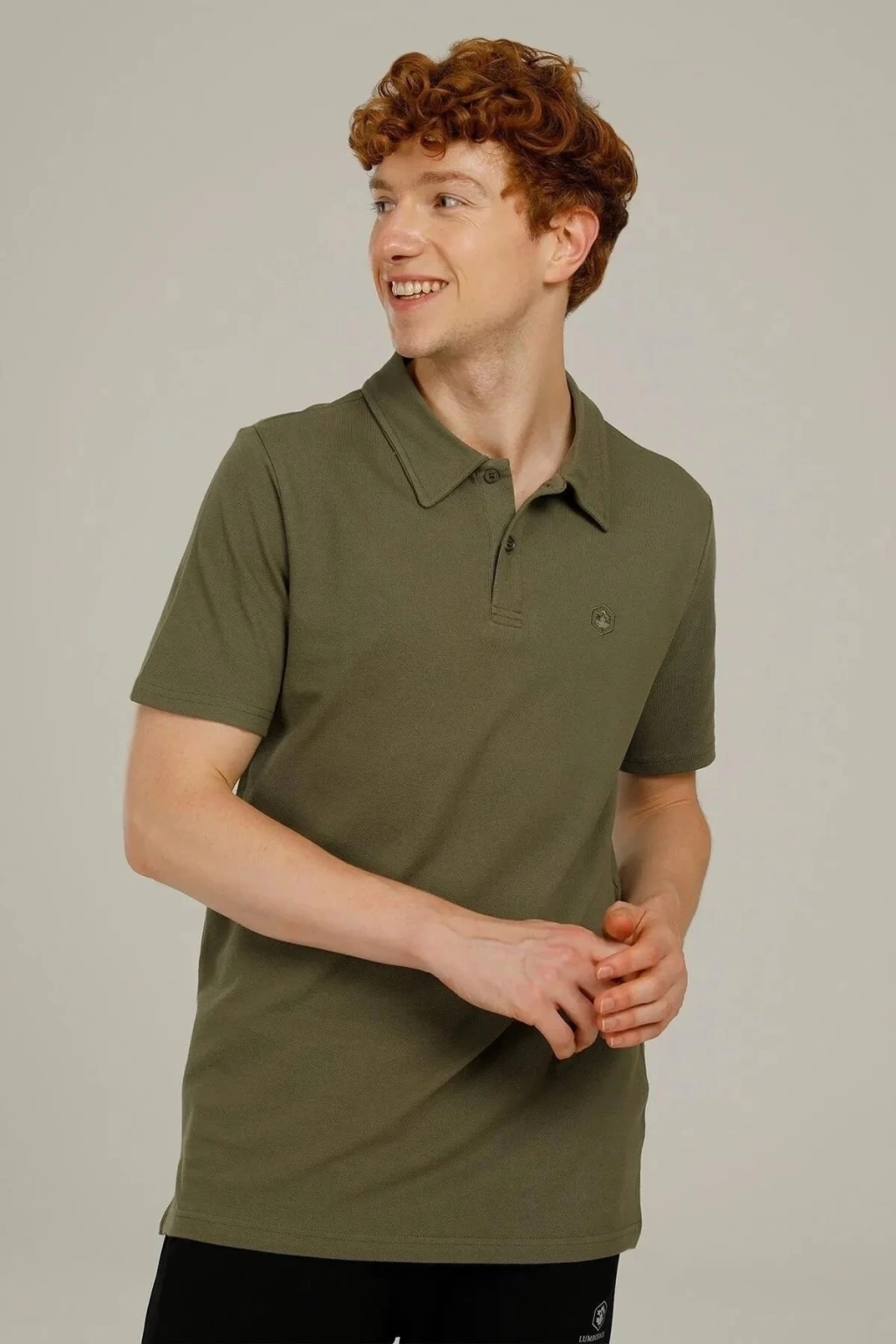 Lumberjack Erkek Minimalist Polo Yaka Kısa Kol T-Shirt - Rahat Kesim Translation missing: ar.content.product_image_secondary