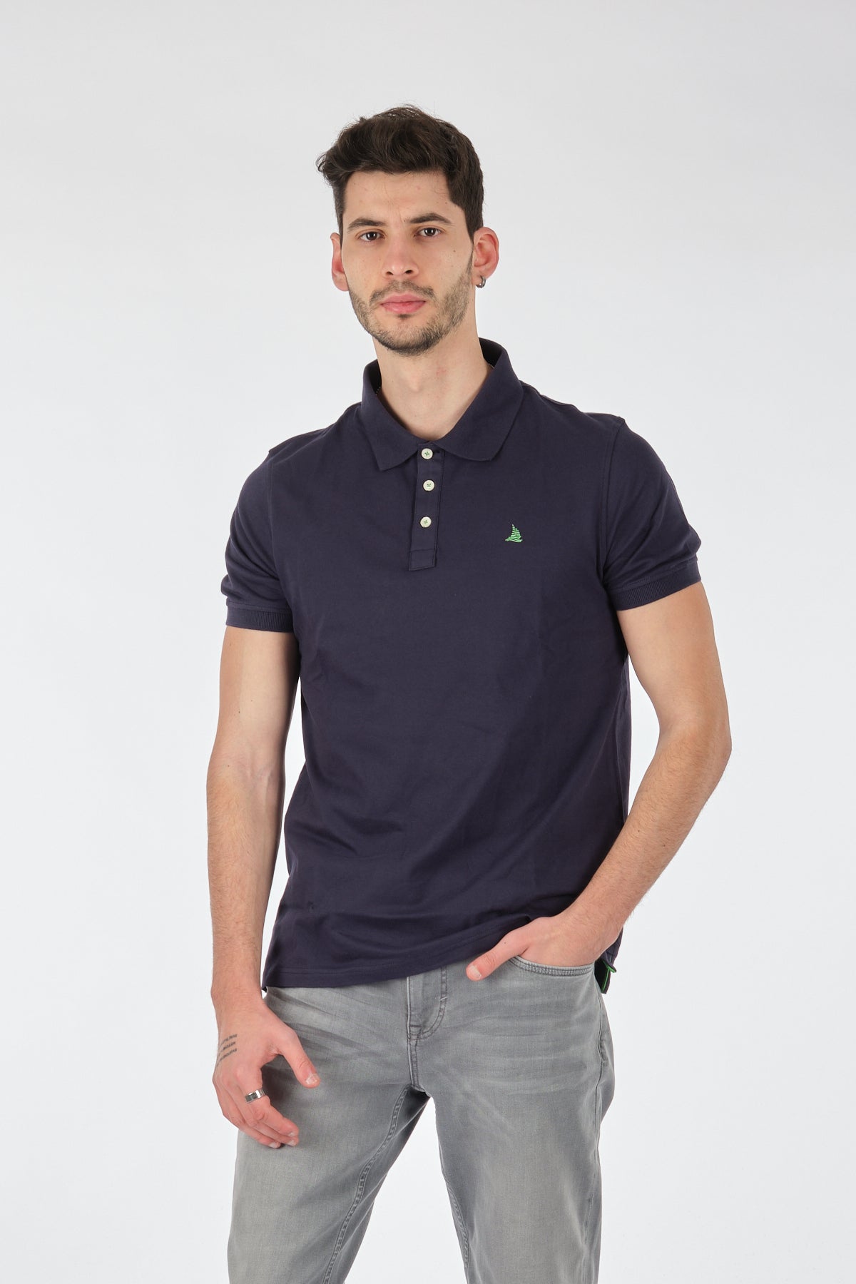 Porto Cervo Minimalist Polo Yaka Kısa Kol Erkek T-Shirt - Regular Fit
