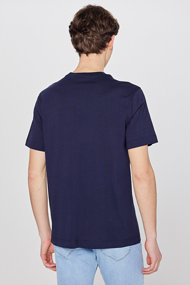 Regular Fit Normal Kesim Bisiklet Yaka Logo Detaylı Tişört T-Shirt Lee