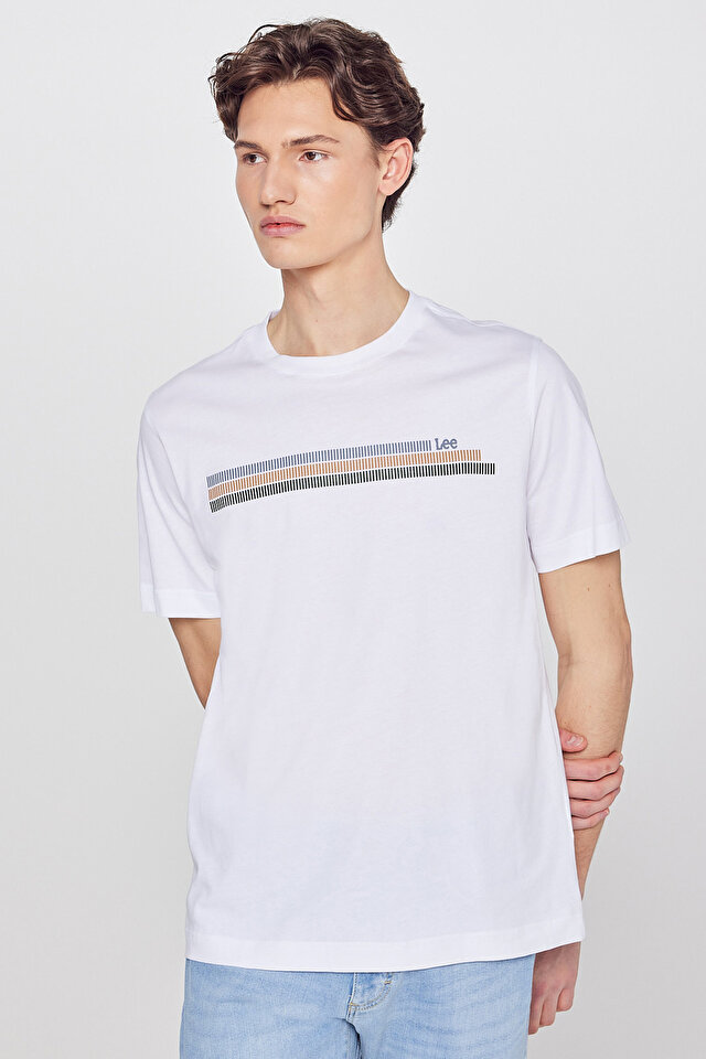 Regular Fit Normal Kesim Bisiklet Yaka Logo Detaylı Tişört T-Shirt Lee Ana görsel