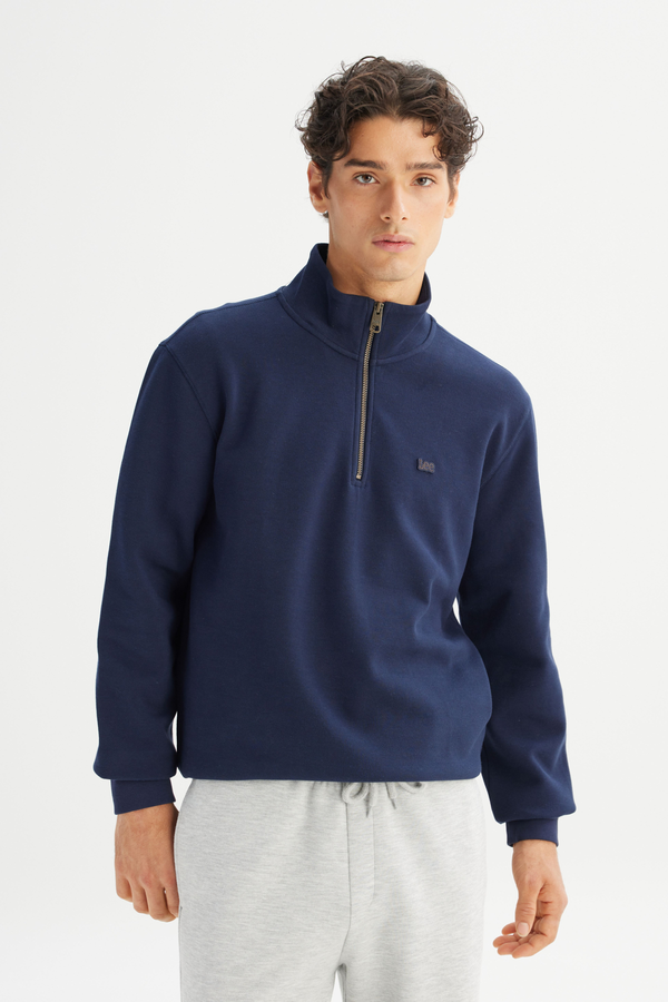 Regular Fit Normal Kesim Fermuarlı Sweatshirt Lee