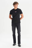 Regular Fit Normal Kesim Siyah Minimal Logo Tişört T-Shirt Wrangler