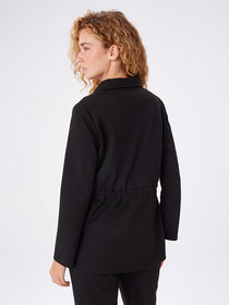 Relax Beli Tünelli Fermuarlı Örme Overshirt Tunik