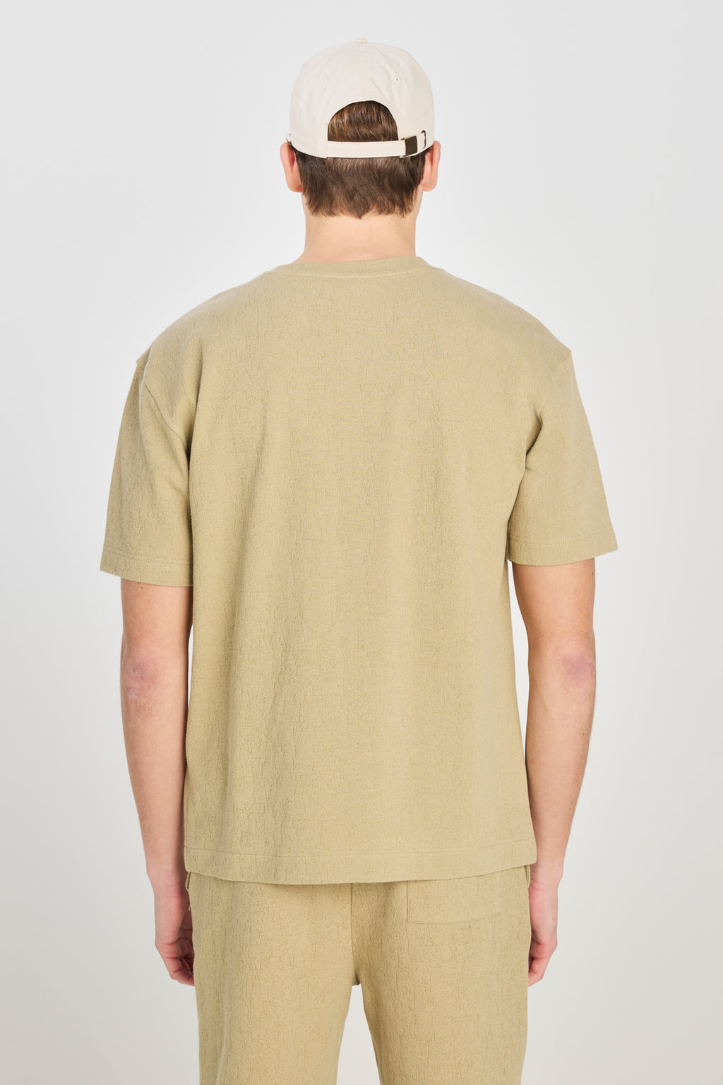 Relaxed Fit Geniş Kesim Bisiklet Yaka Pamuklu Açık Yeşil T-Shirt L2510271299