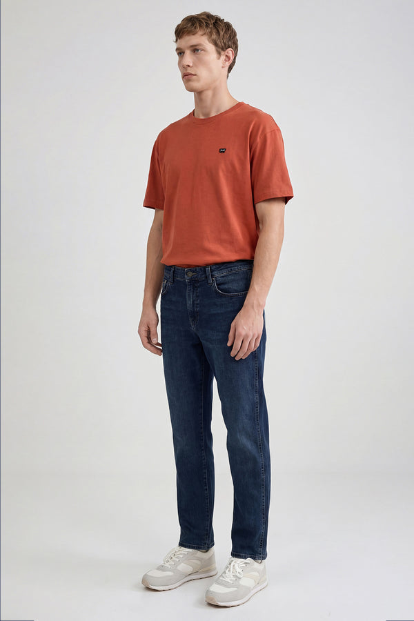 Relaxed Fit Small Logo Erkek T-Shirt Wrangler