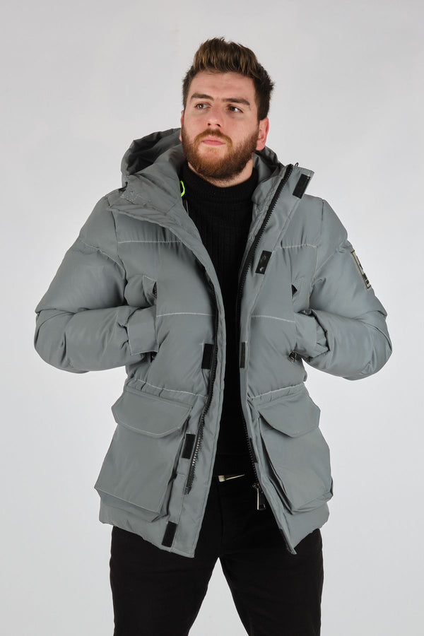 Rugu Erkek Oversize Kapüşonlu Kışlık Mont - Minimalist
