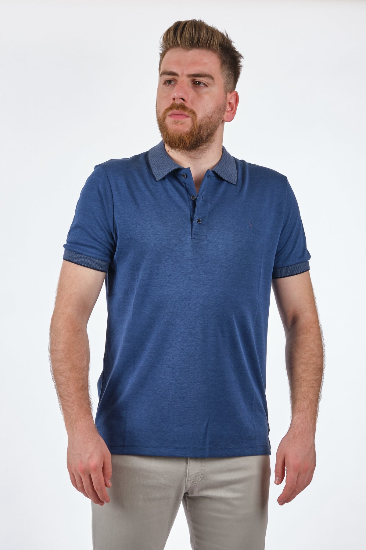 San&Fa Minimalist Erkek Polo Yaka T-Shirt - Kısa Kol - Günlük Translation missing: tr.content.product_image_secondary
