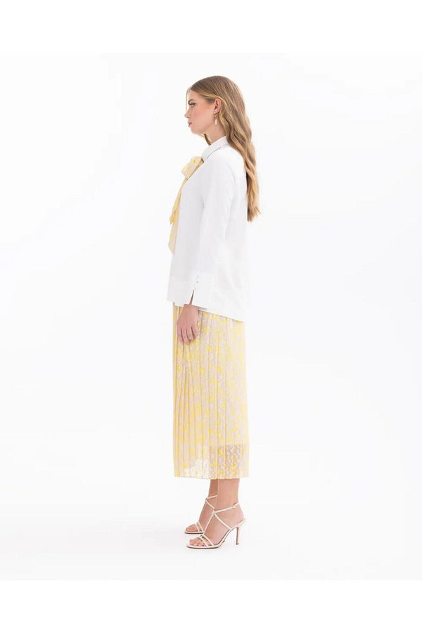 SCL Minimalist Oversize Gömlek Yaka Uzun Kol Kadın Bluz - Günlük & İş