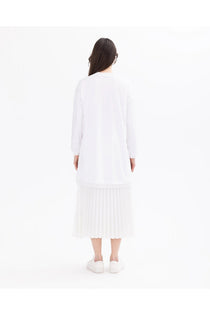 SCL Kadın Oversize Uzun Kol Midi Tunik - Minimalist Tasarım