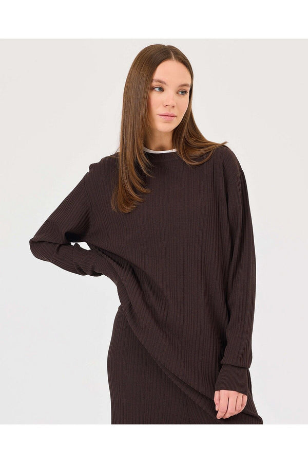 SCL Oversize Uzun Kol Midi Triko Takım - Minimalist Günlük Şıklık