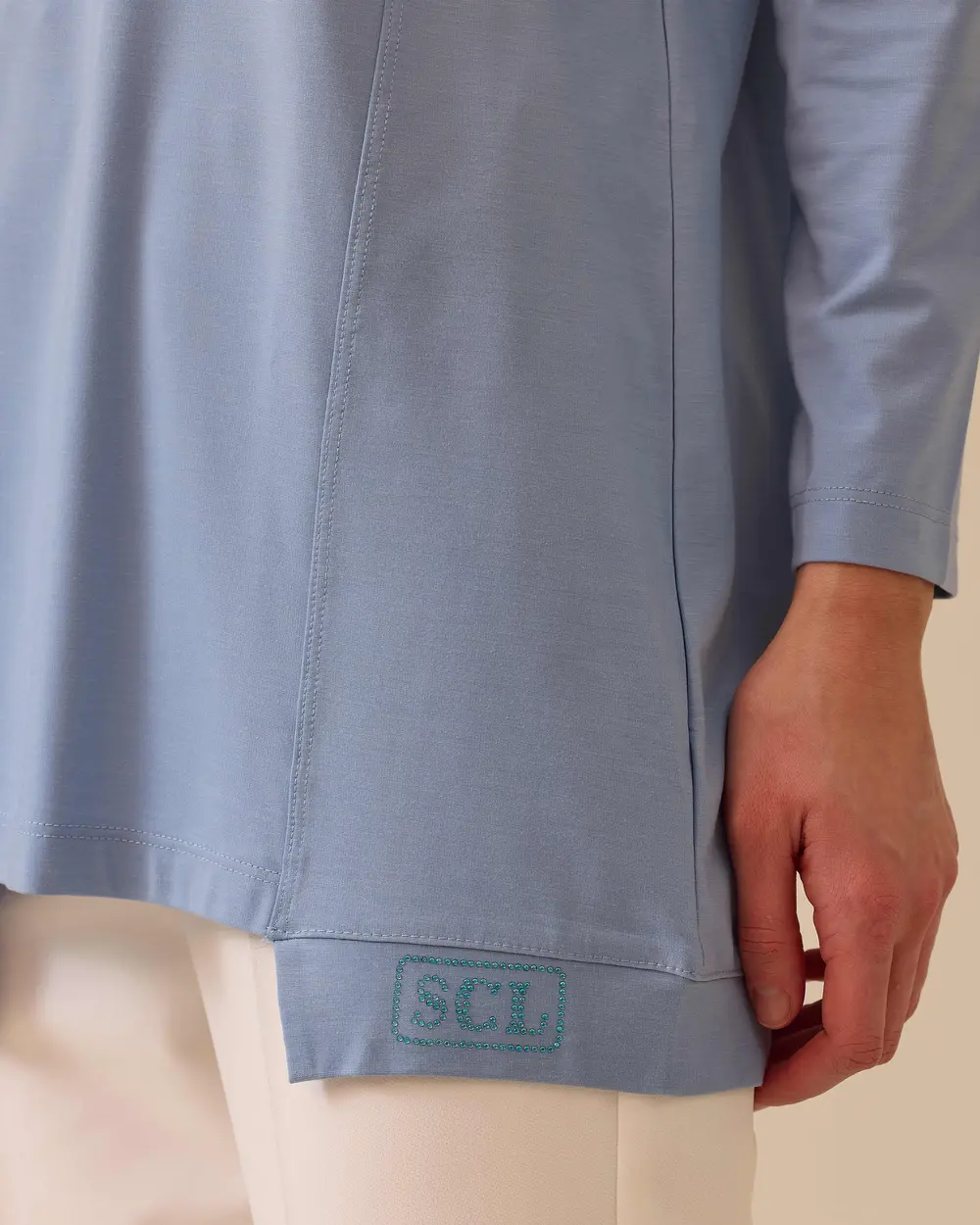 SCL Oversize Midi Günlük Kadın Tunik - 3/4 Kol - Minimalist Translation missing: ar.content.product_image_secondary