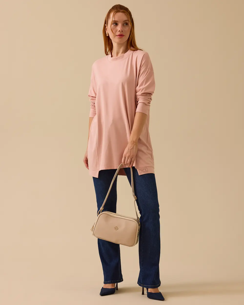 Scl Kadın Yuvarlak Yaka Basic Tunik 10002511211055 Translation missing: ar.content.product_image_main