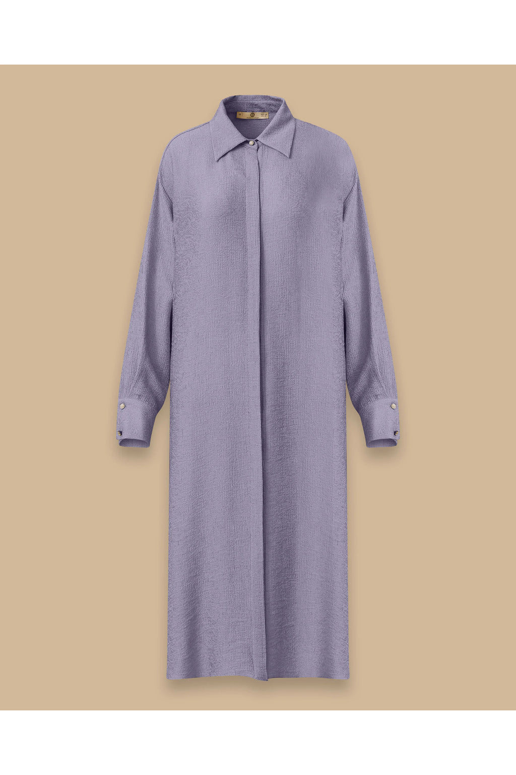 Scl Oversized Midi Gömlek Yaka Kadın Tunik - Günlük Şıklık