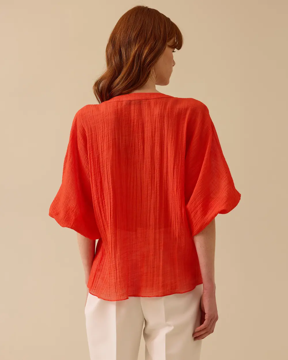 Seçil Oversize Yarasa Kol Bluz - Minimalist Günlük Tarz Translation missing: ar.content.product_image_secondary