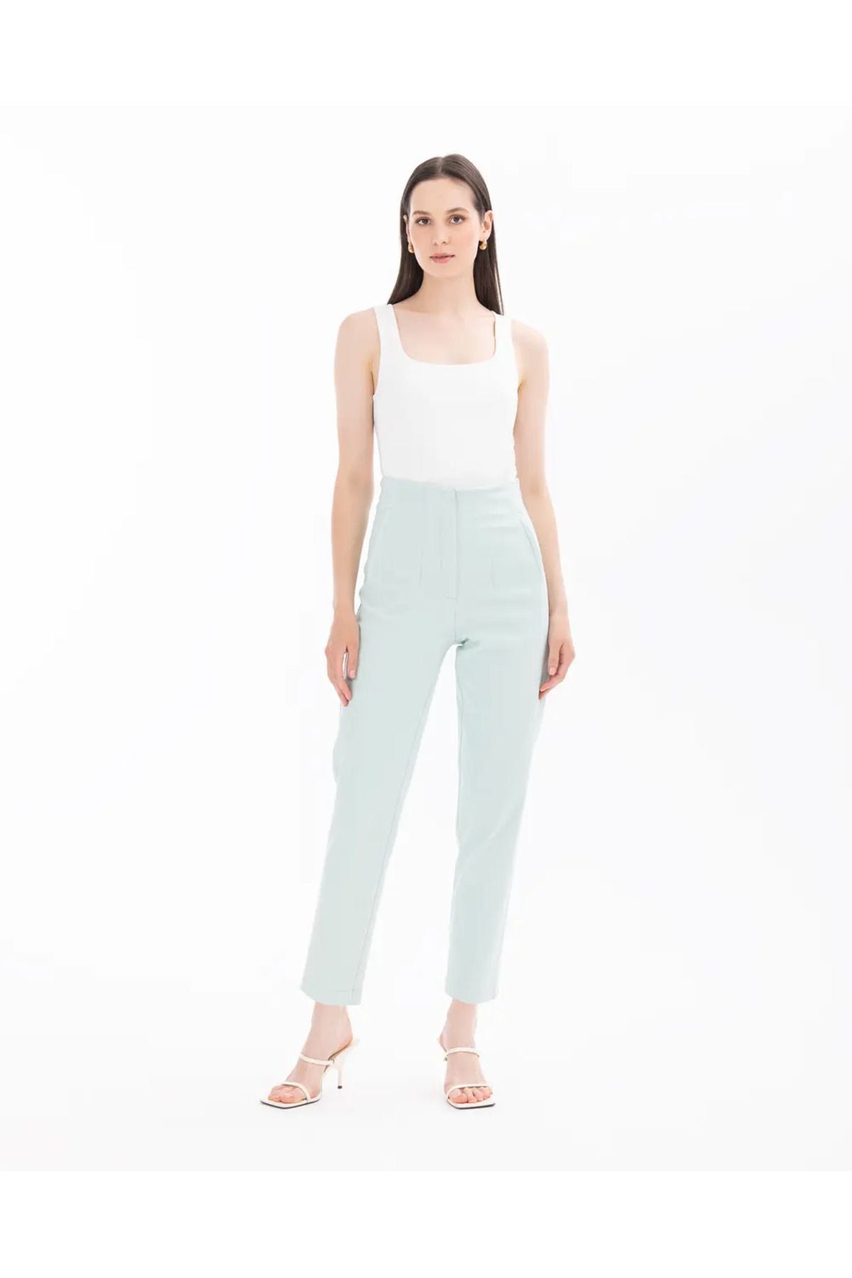 Seçil Minimalist Yüksek Bel Midi Kadın Pantolon - Günlük Şıklık Translation missing: ar.content.product_image_main