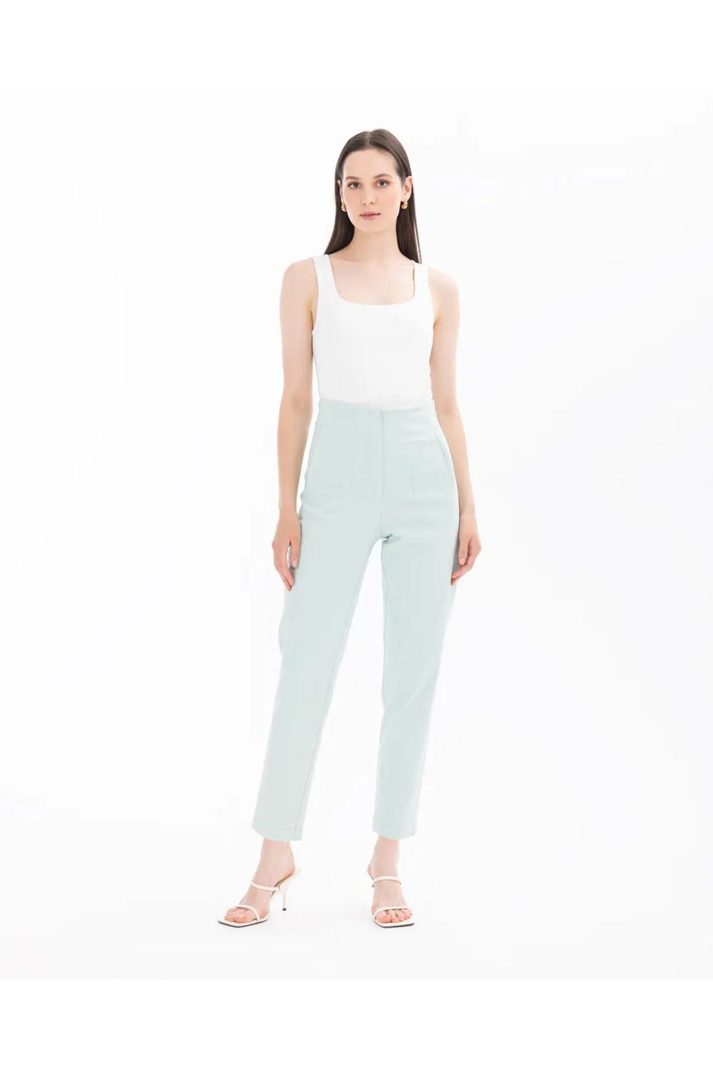 Seçil Minimalist Yüksek Bel Midi Kadın Pantolon - Günlük Şıklık