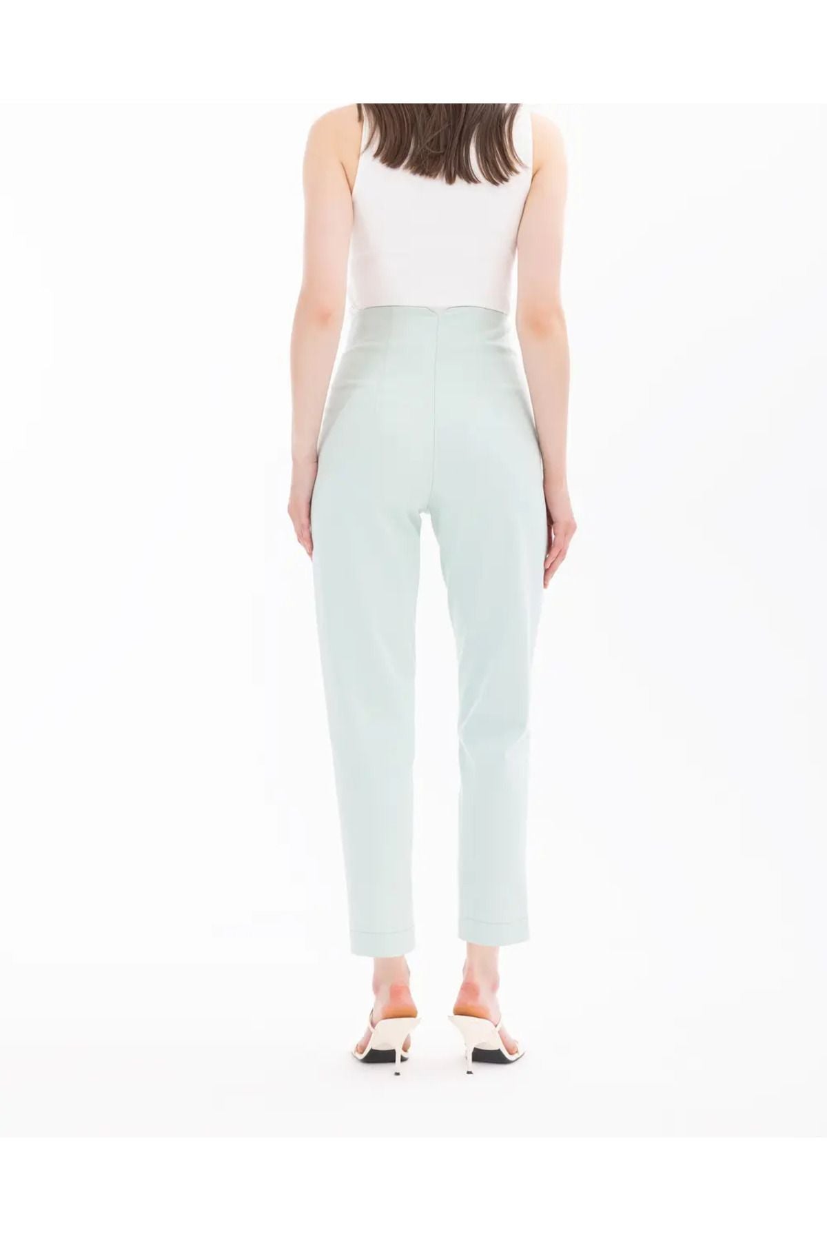 Seçil Minimalist Yüksek Bel Midi Kadın Pantolon - Günlük Şıklık