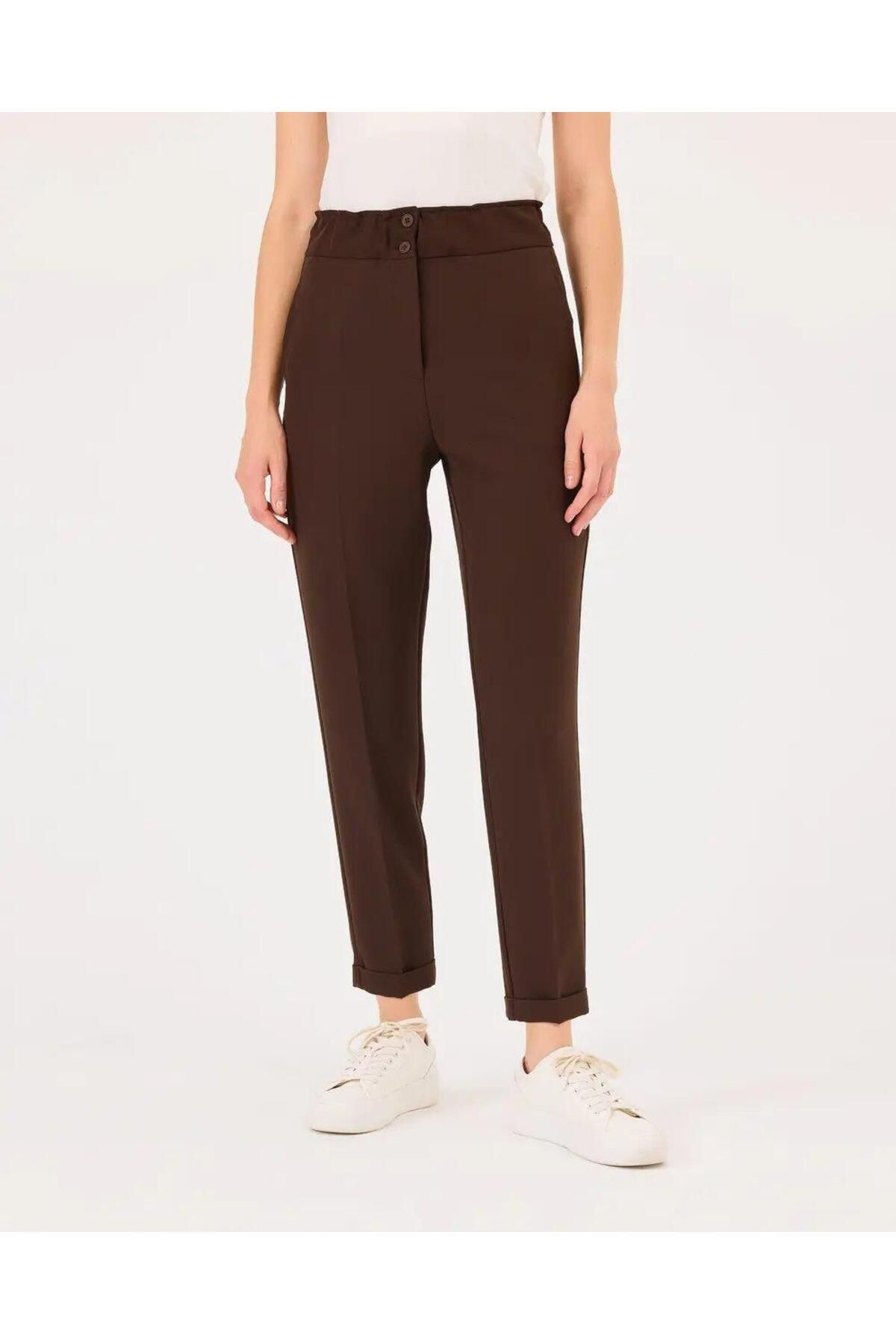 Seçil Minimalist Yüksek Bel Midi Kadın Pantolon - Günlük & İş
