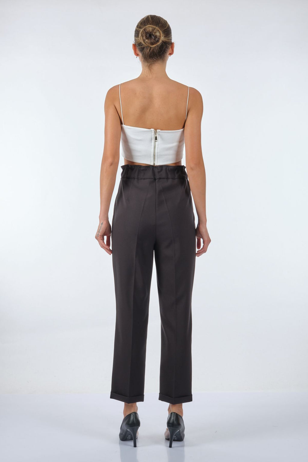 Seçil Yüksek Bel Midi Pantolon - Oversize, Minimalist, Günlük & İş