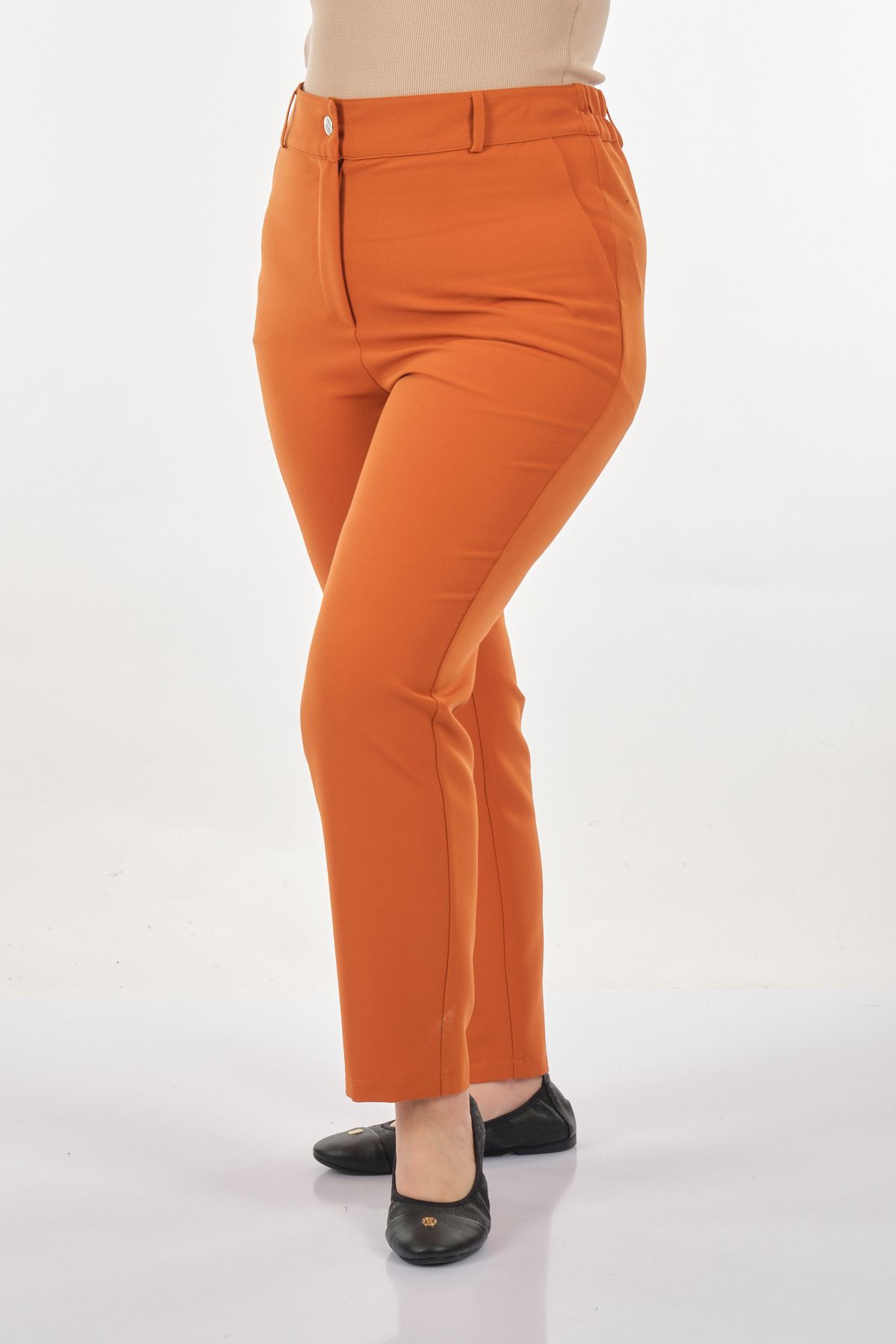 Sedna Minimalist Yüksek Bel Regular Fit Kadın Pantolon - Günlük & İş İkincil görsel