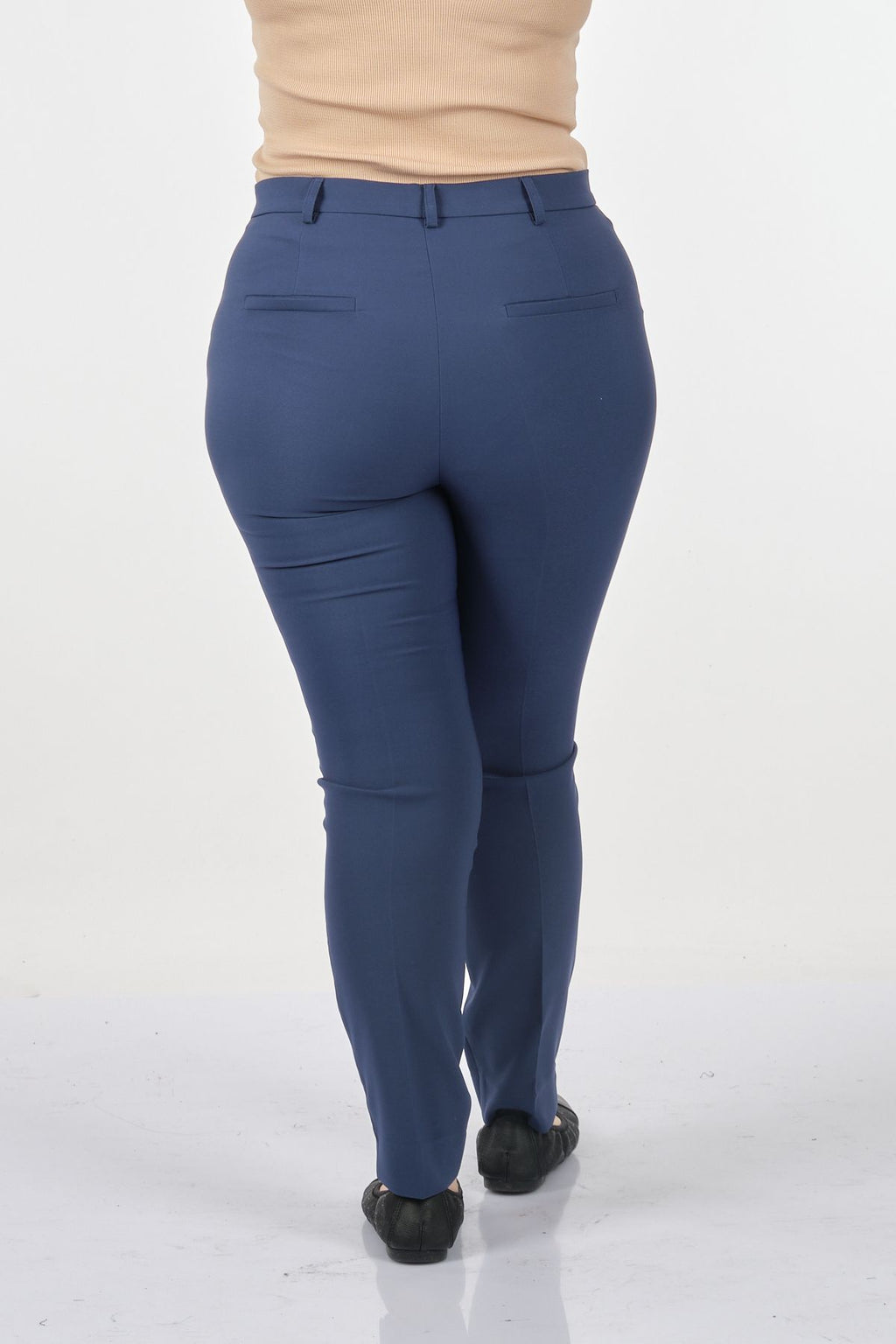Seleste Minimalist Yüksek Bel Dar Paça Kadın Pantolon - Günlük & İş