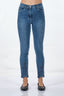 Seleste Kadın Midi Jean Pantolon - Minimalist Stil - Nakış Detaylı