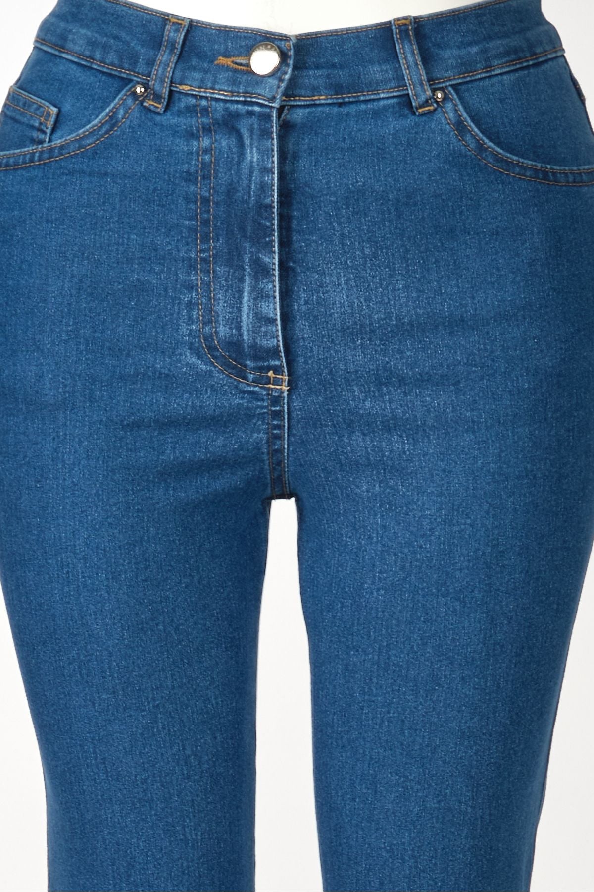 Seleste Yüksek Bel Dar Paça Kadın Kot Pantolon - Minimalist Tarz
