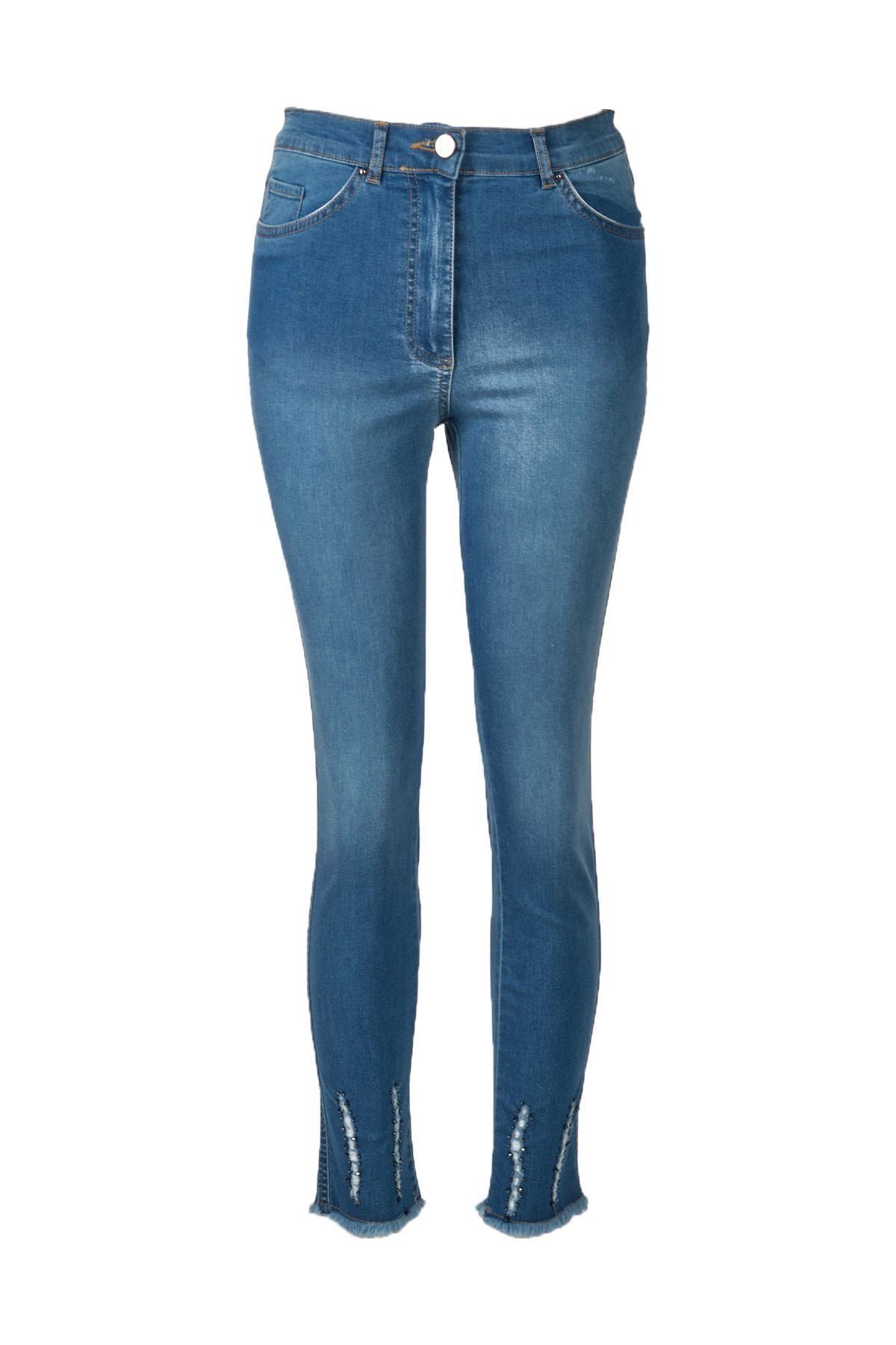 Seleste Yüksek Bel Dar Paça Minimalist Kadın Jean Pantolon - Günlük Şıklık Translation missing: tr.content.product_image_main