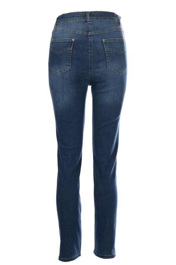 Seleste Minimalist Yüksek Bel Dar Paça Jean Pantolon - Günlük Şıklık