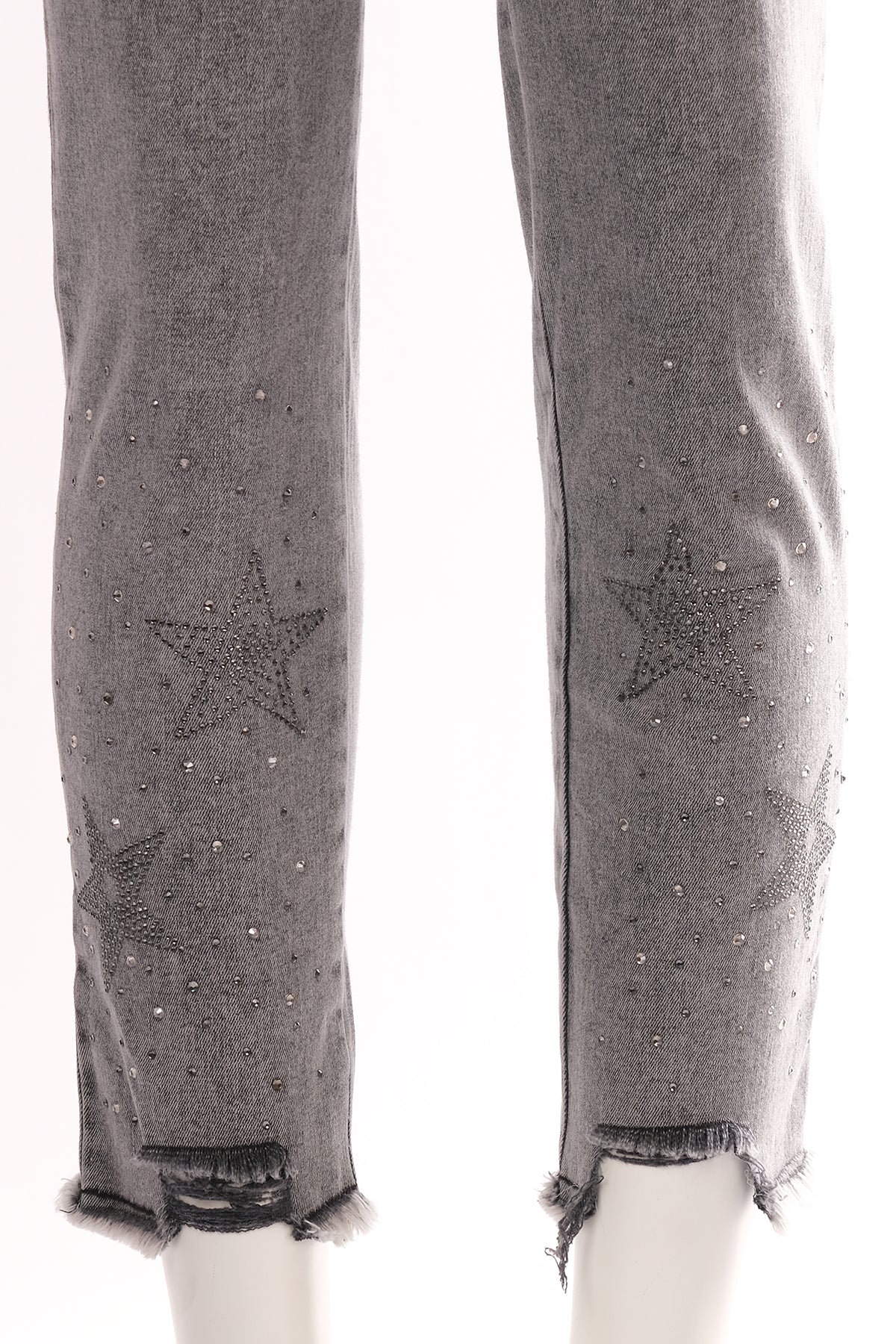 Seleste Yıldız Detaylı Midi Jean Pantolon - Minimalist Stil Translation missing: ar.content.product_image_secondary