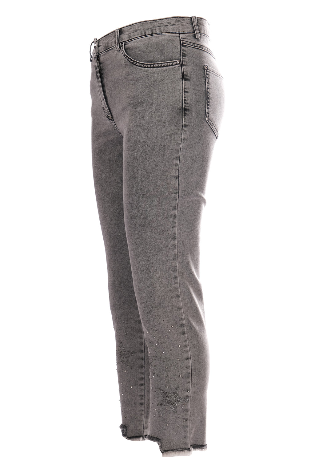 Seleste Yıldız Detaylı Midi Jean Pantolon - Minimalist Stil