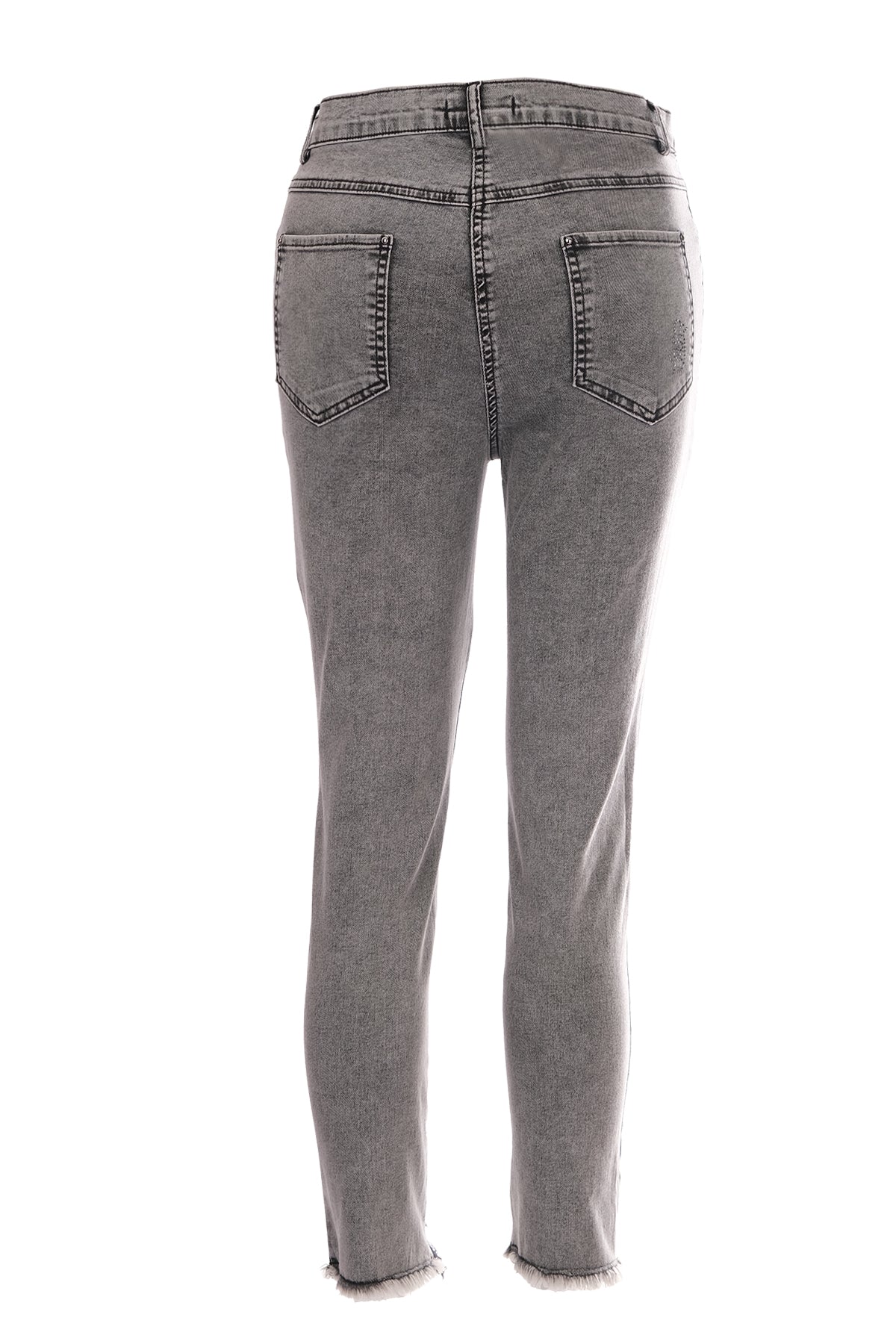 Seleste Yıldız Detaylı Midi Jean Pantolon - Minimalist Stil