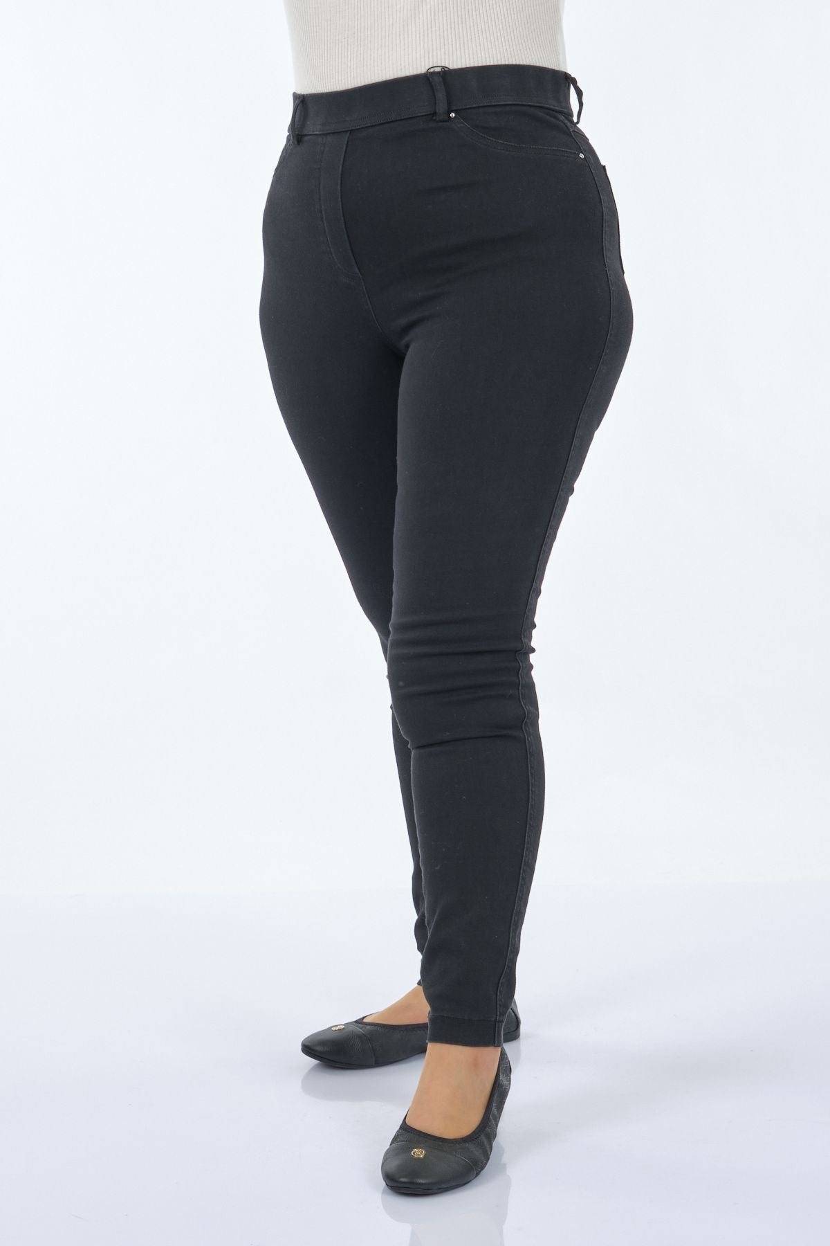 Seleste Minimalist High Waist Dar Paça Kadın Pantolon - Günlük Şıklık Translation missing: tr.content.product_image_main