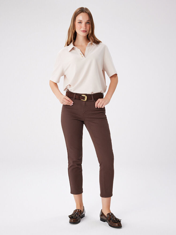 Slim Fit Coton Parça Boya Pantolon FAİK SÖNMEZ Ana görsel