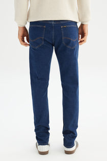 Slim Fit Dar Kesim Normal Bel Dar Paça Pamuklu Esnek Mavi Jean Denim Pantolon Lee
