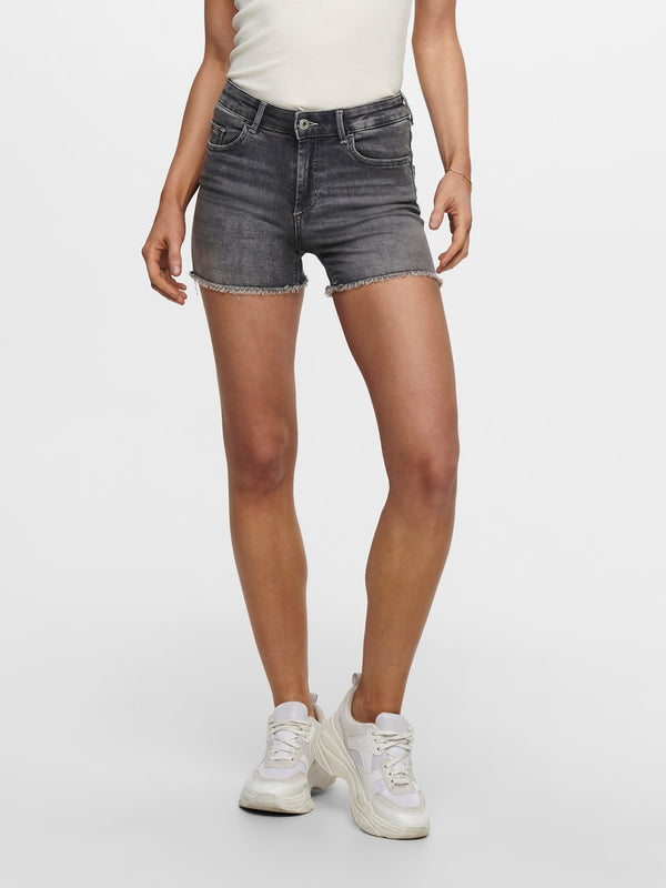 Only Yüksek Bel Mini Denim Şort - Günlük Şık Tarz