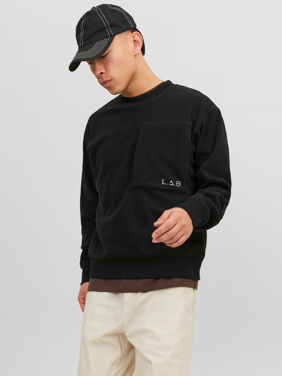 Jack&Jones Erkek Oversize Sweatshirt - Minimalist Stil - Günlük Kullanım