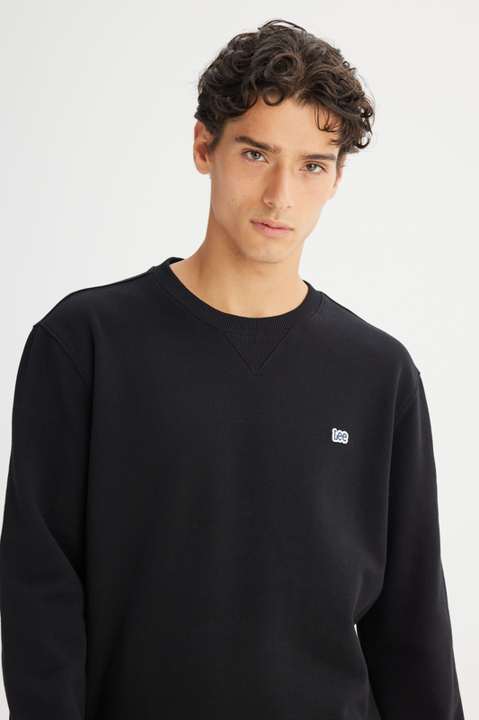 سويت شيرت بقصة عادية وبطانة من الصوف - لي