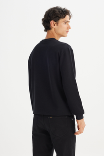 Regular Fit Normal Kesim Bisiklet Yaka Baskılı Sweatshirt Lee