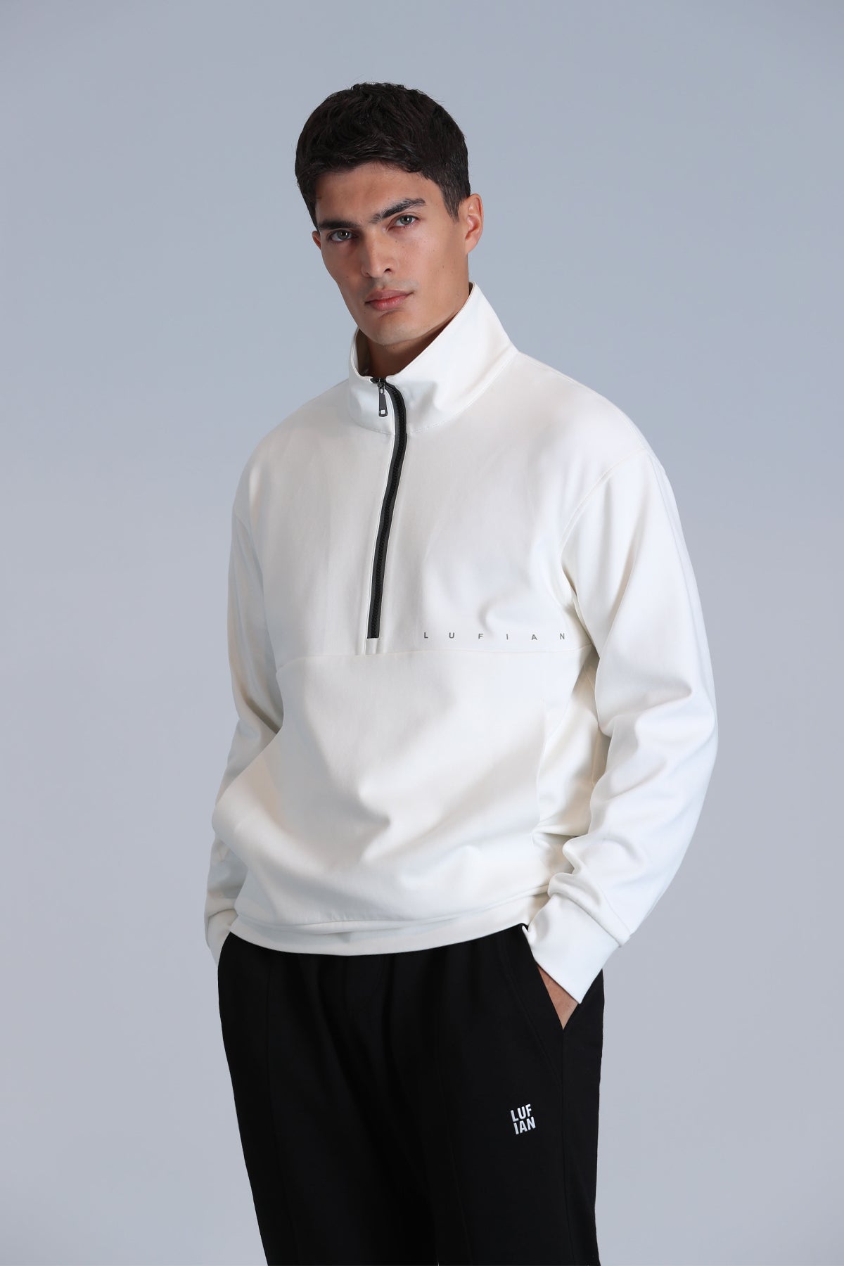 Lufian Minimalist Oversize Erkek Sweatshirt - Günlük Kullanım
