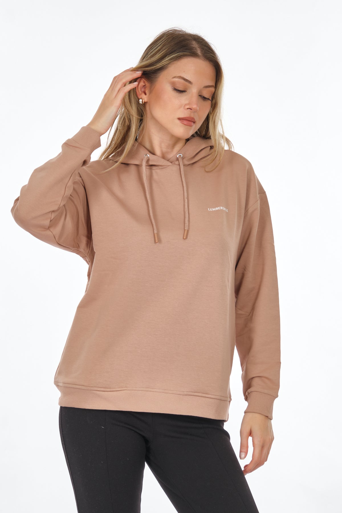 Lumberjack Oversize Kapüşonlu Kadın Sweatshirt - Rahat ve Şık!