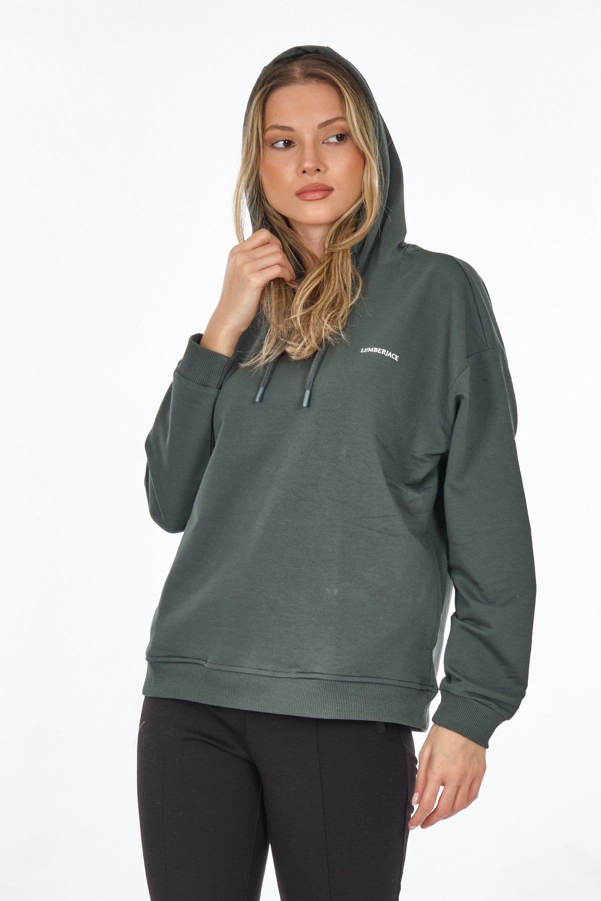 Lumberjack Oversize Kapüşonlu Kadın Sweatshirt - Rahat ve Şık!