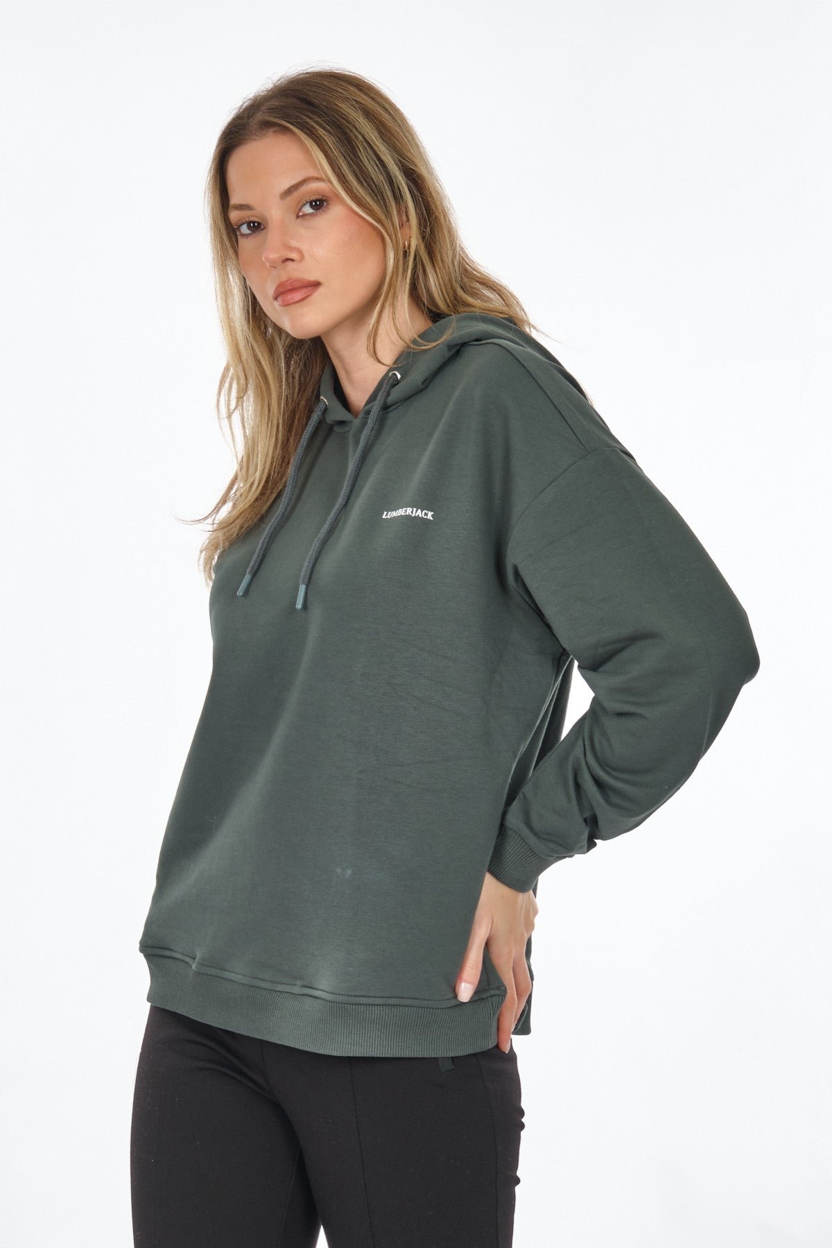 Lumberjack Oversize Kapüşonlu Kadın Sweatshirt - Rahat ve Şık!