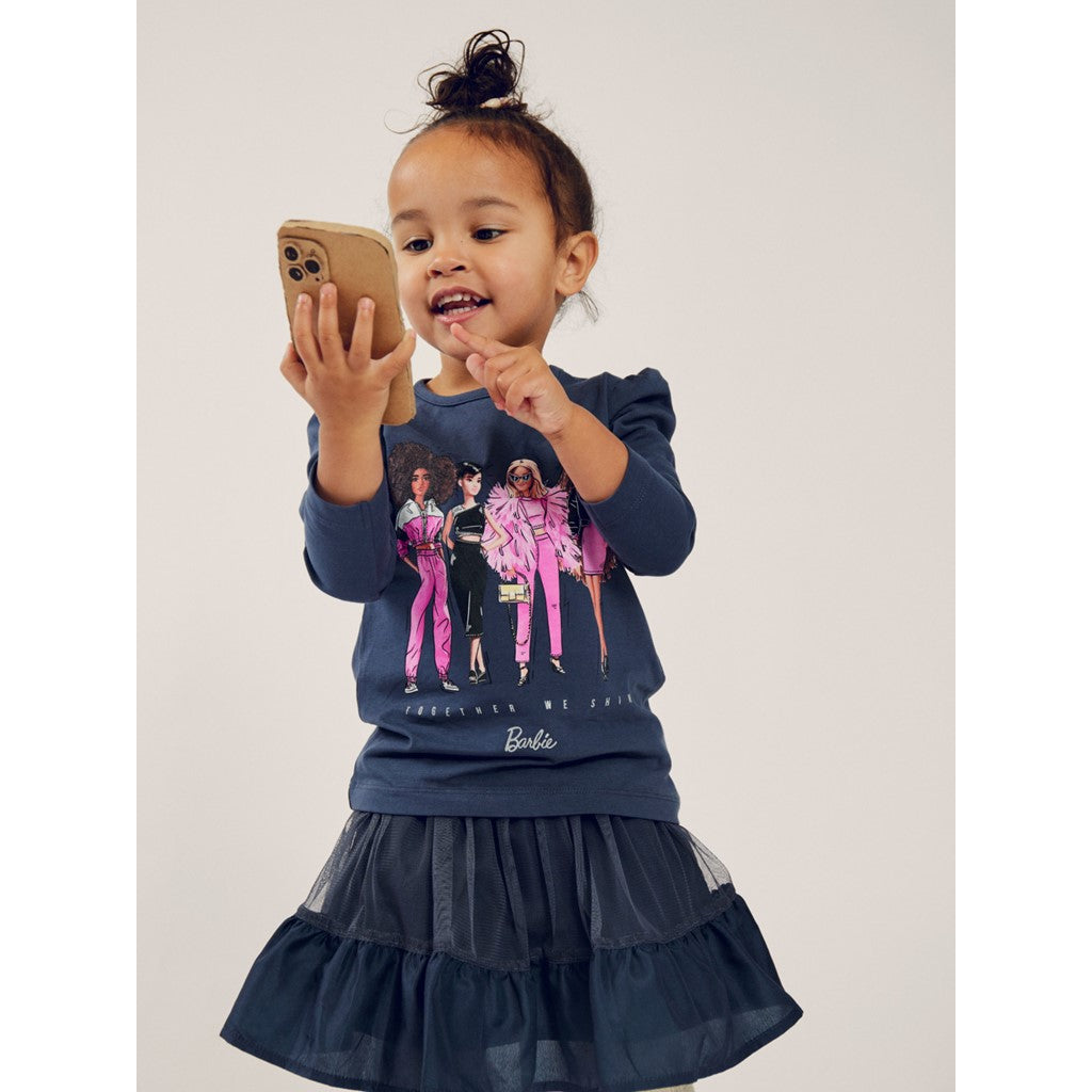 Barbie Baskılı UzunKol Kız Çocuk Sweatshirt-Minimalist Tarz İkincil görsel