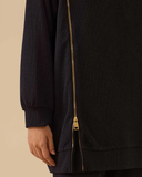 سويت شيرت برقبة دائرية وسحاب