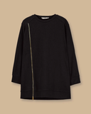 سويت شيرت برقبة دائرية وسحاب