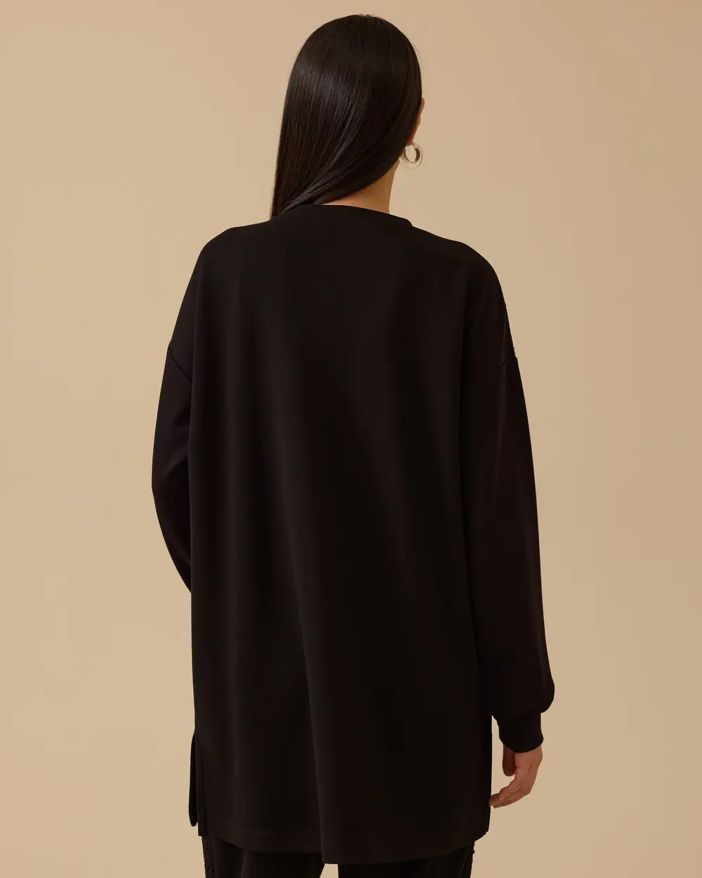 sim detaylı uzun sweatshirt Scl