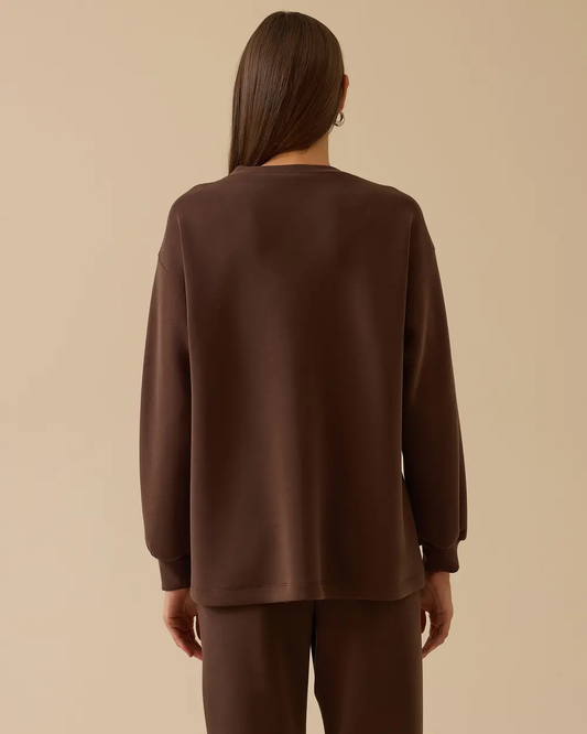 سويت شيرت بأكمام فضفاضة مع تفاصيل إضافية - Seçil